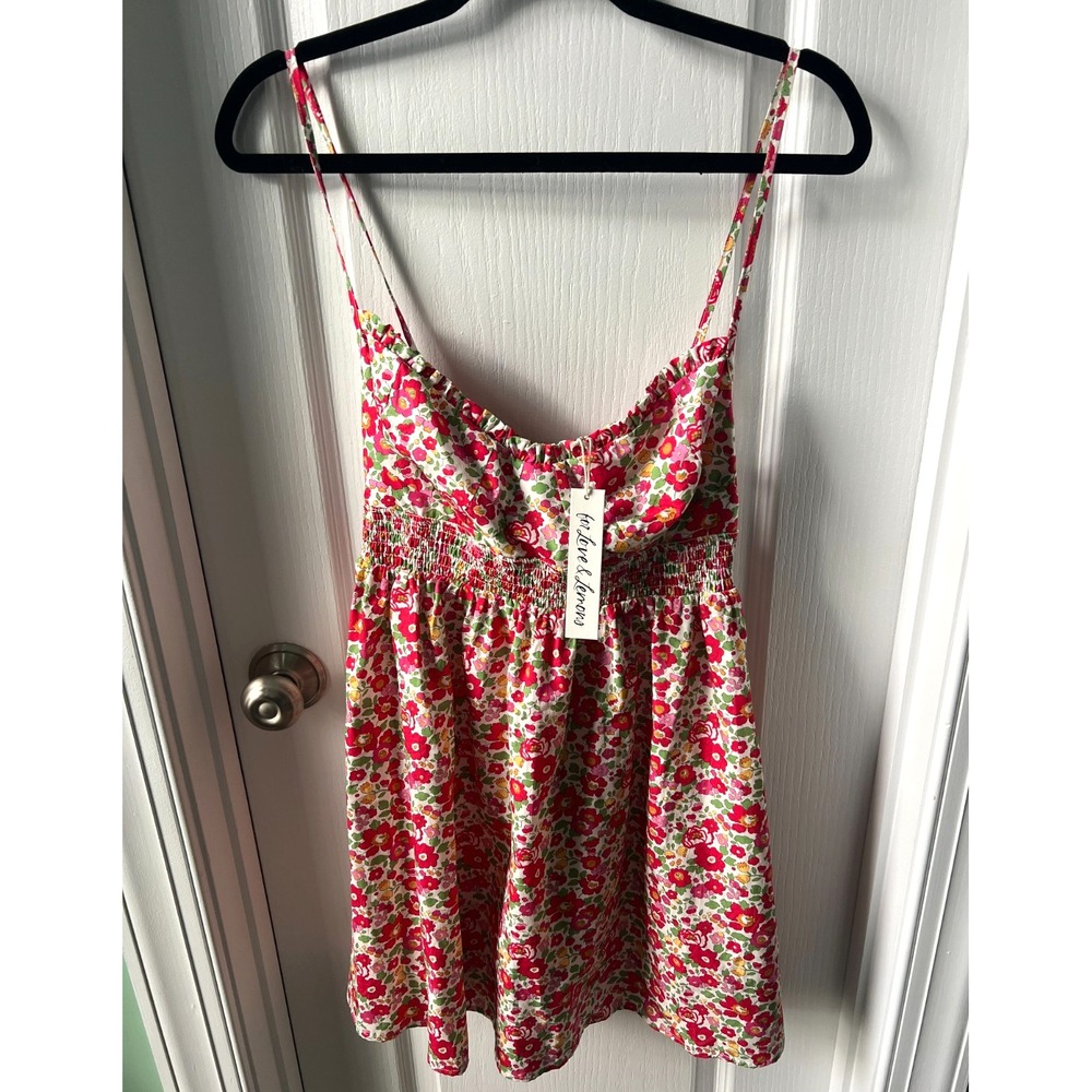 For Love And Lemons Dress  Auden Floral‎ Cotton Mini  Boho Festival Size M NEW